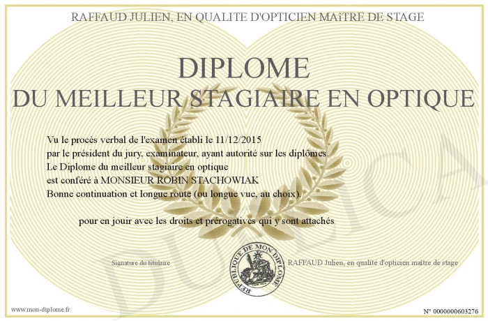 diplome universitaire optique